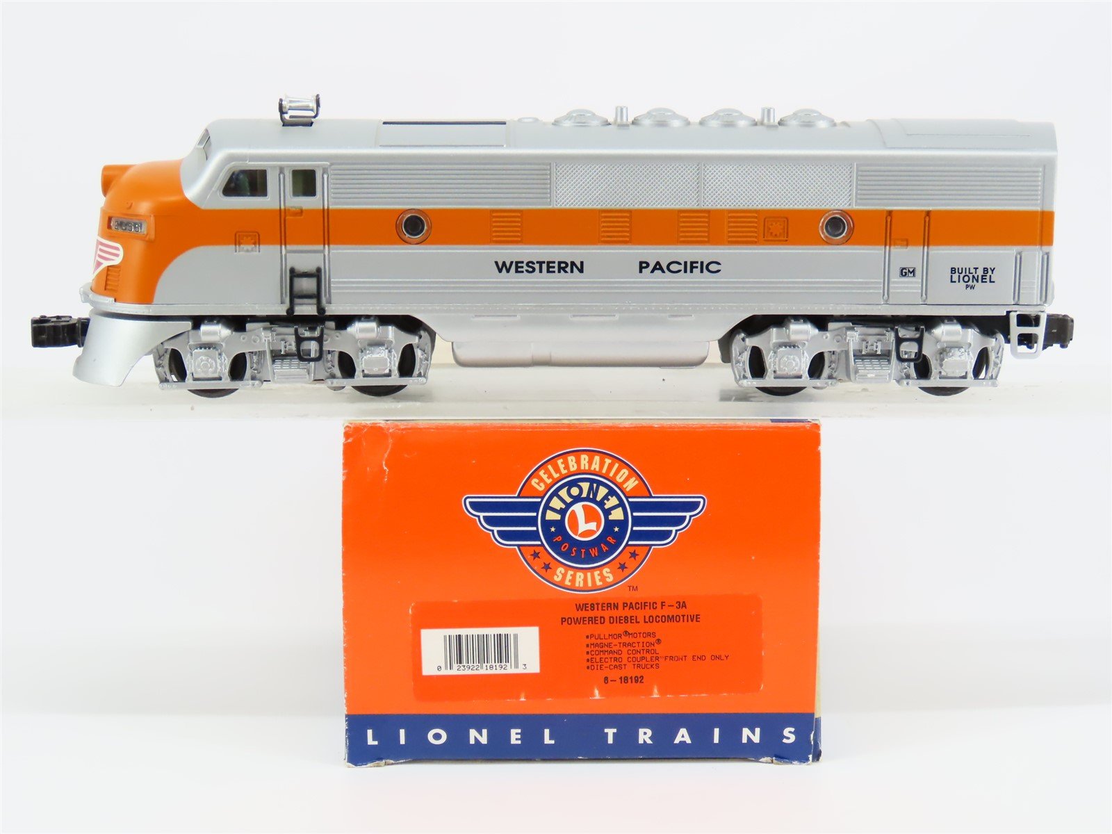 O Gauge 3-Rail Lionel 6-18192 WP Western Pacific F3A Diesel locomotive #2355