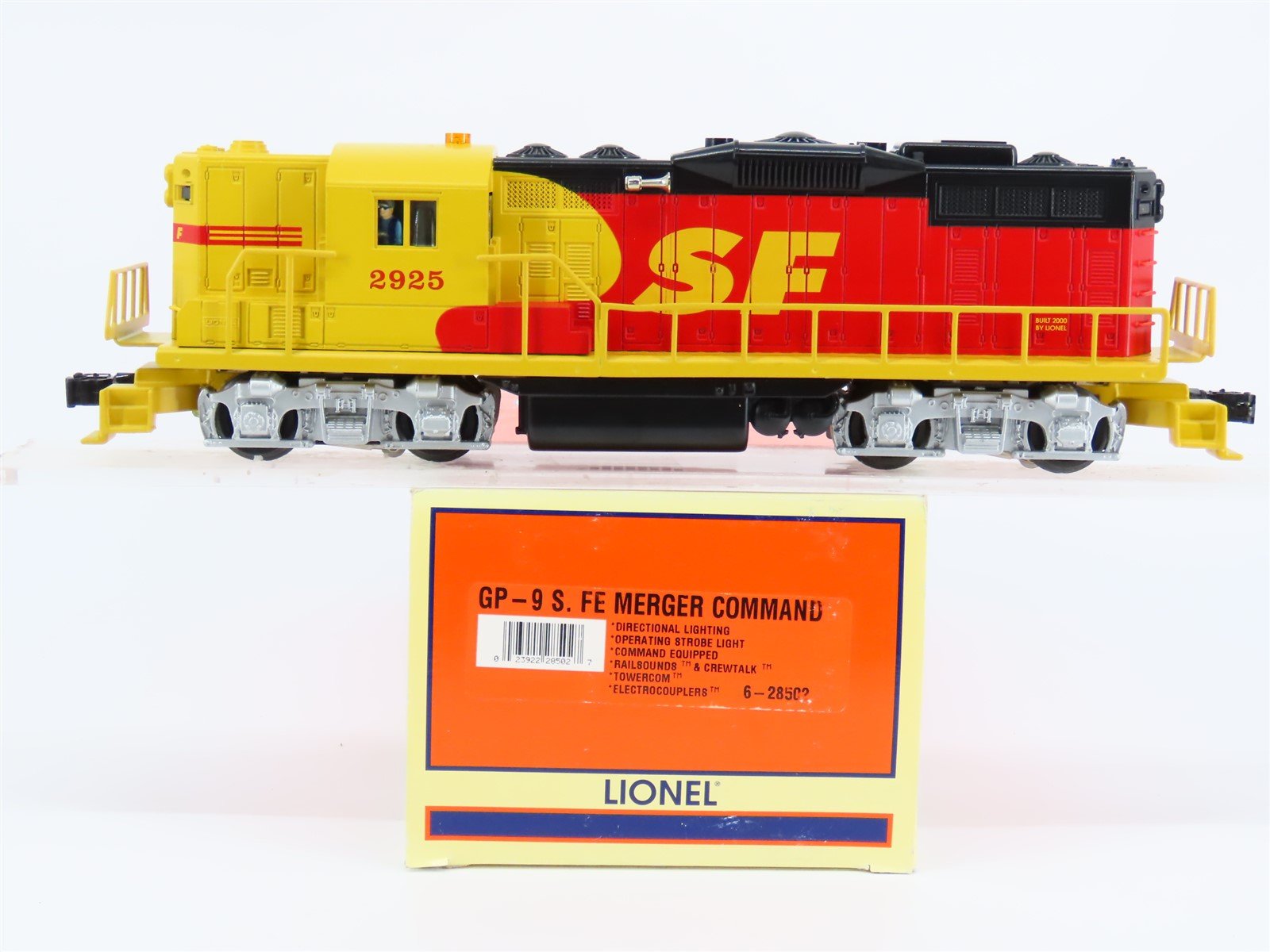 O Gauge 3-Rail Lionel 6-28502 ATSF Santa Fe Kodachrome GP9 Diesel #2925