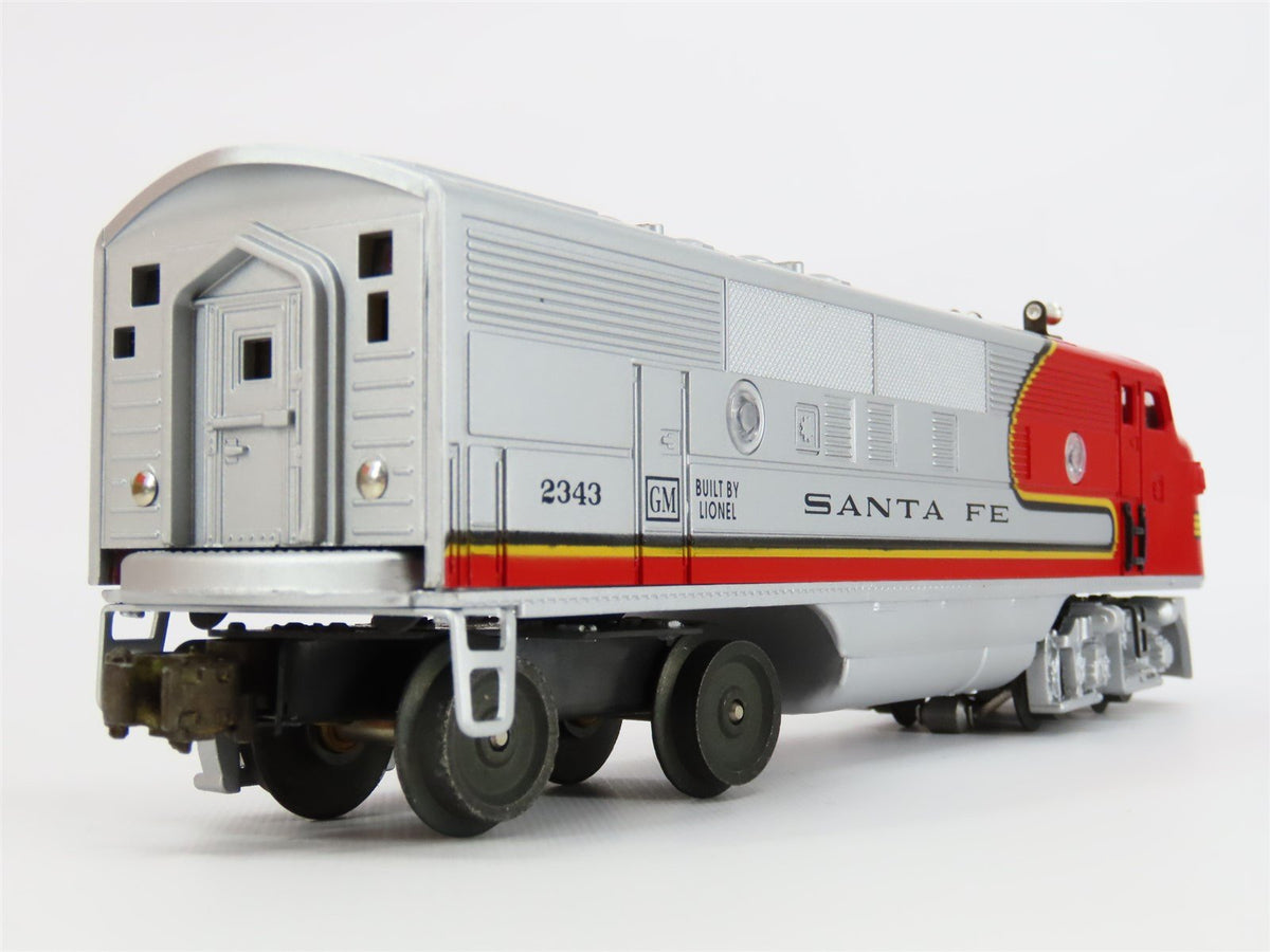 O Gauge 3-Rail Lionel 6-18134 ATSF Santa Fe F3A Diesel Loco #2343 UNPOWERED