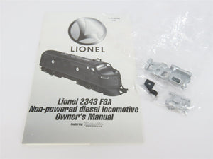 O Gauge 3-Rail Lionel 6-18134 ATSF Santa Fe F3A Diesel Loco #2343 UNPOWERED