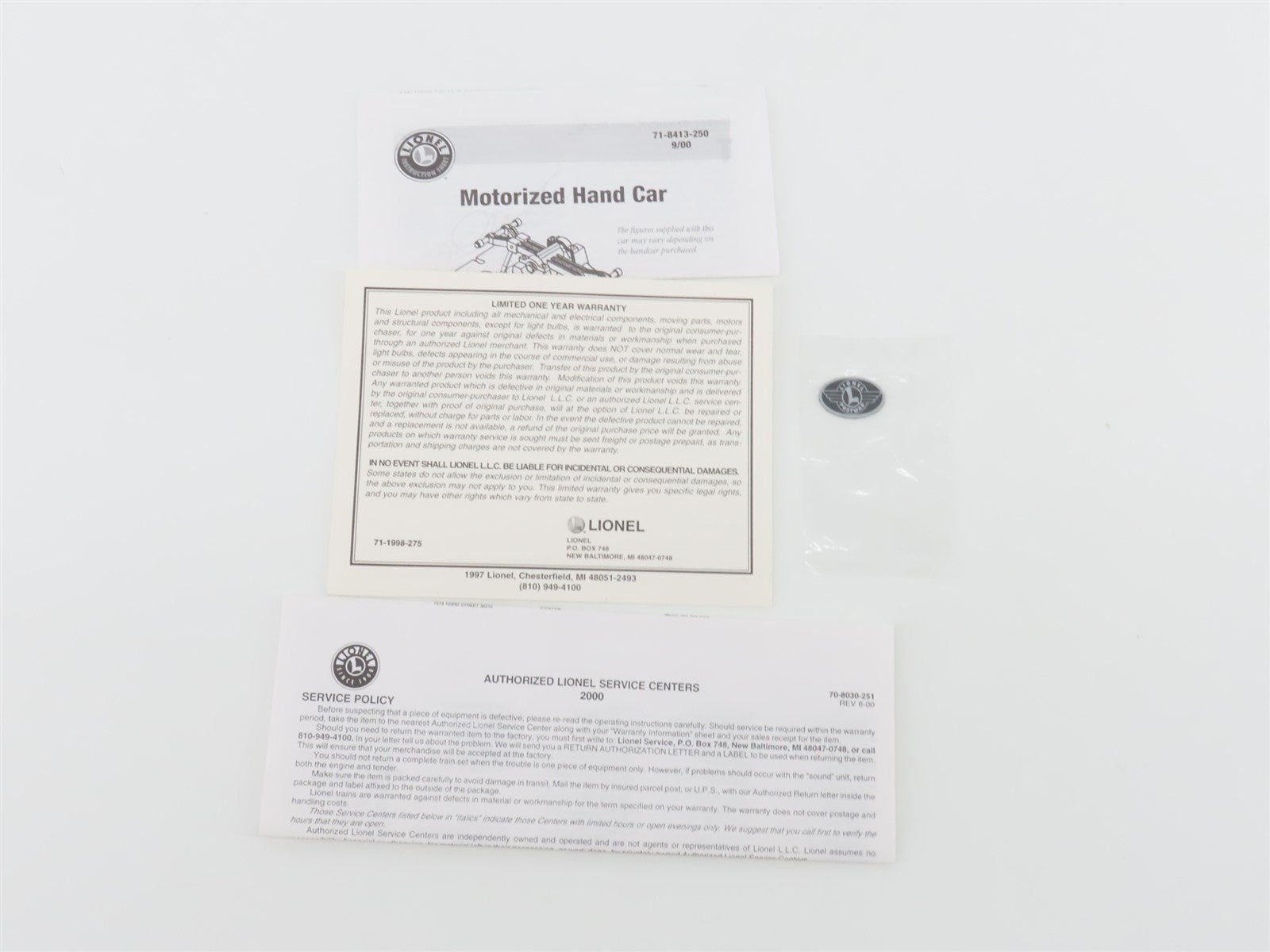 O Gauge 3-Rail Lionel 6-18457 #65 Powered Handcar