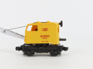 O Gauge 3-Rail Lionel 6-18402 Lionel Lines Operating Burro Crane #18402