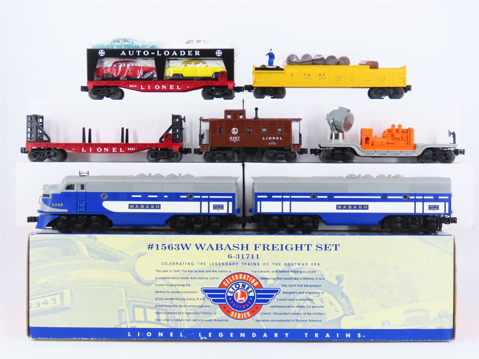 O 3-Rail Lionel 6-31711 Celebration #1563W WAB F3A/B Diesel Train Set TMCC/Sound