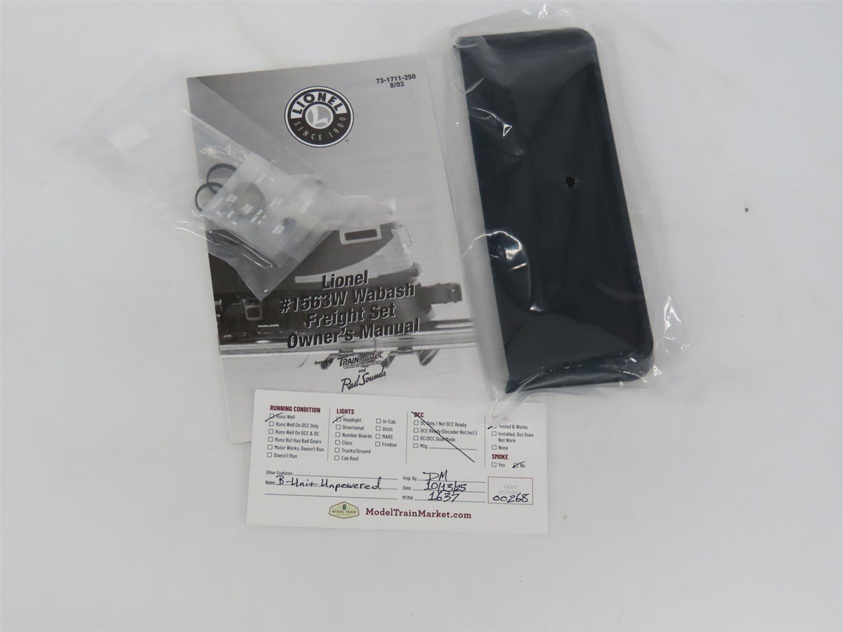 O 3-Rail Lionel 6-31711 Celebration #1563W WAB F3A/B Diesel Train Set TMCC/Sound