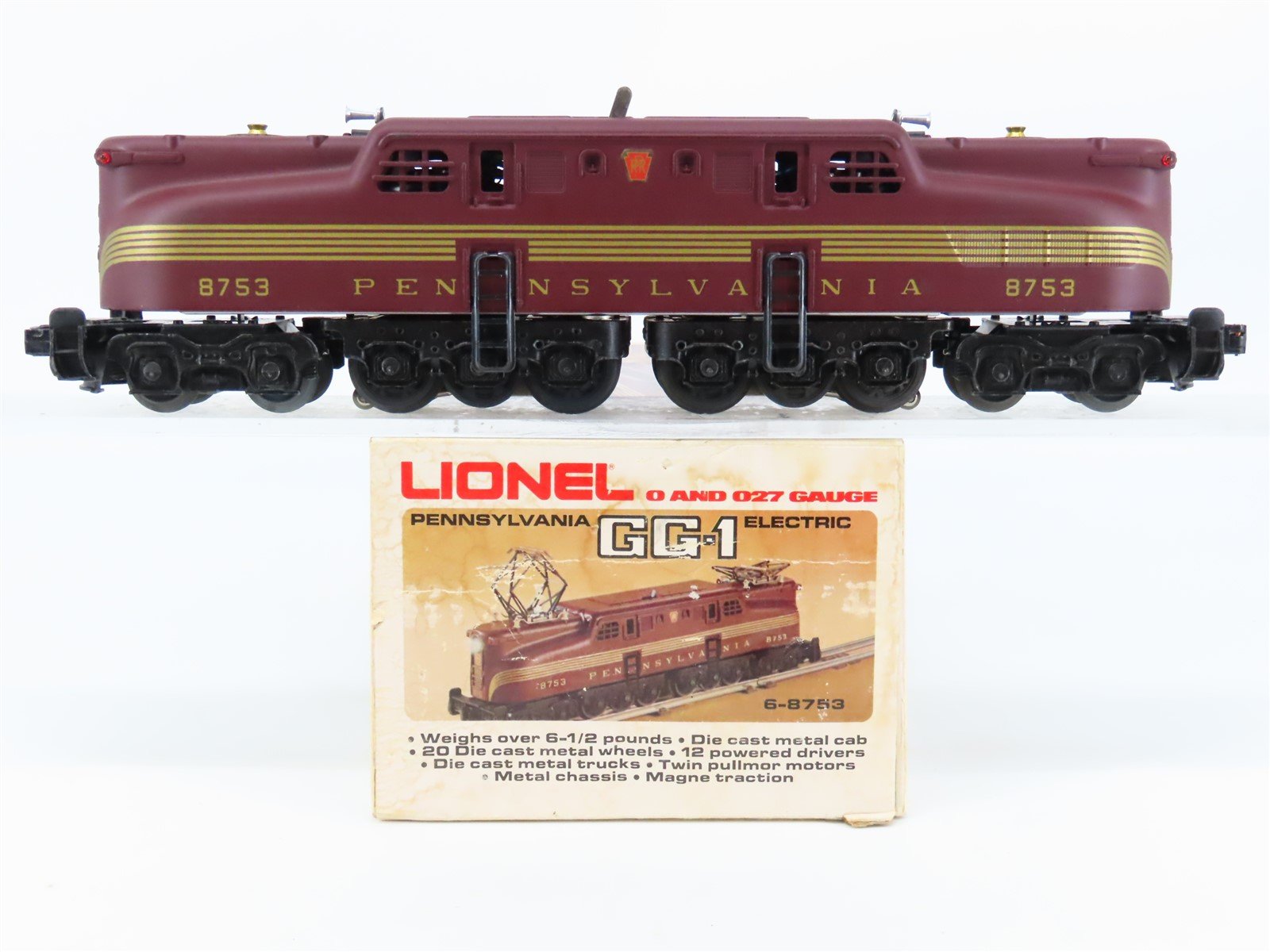 O Gauge 3-Rail Lionel 6-8753 PRR Pennsylvania GG1 Electric Locomotive #8753