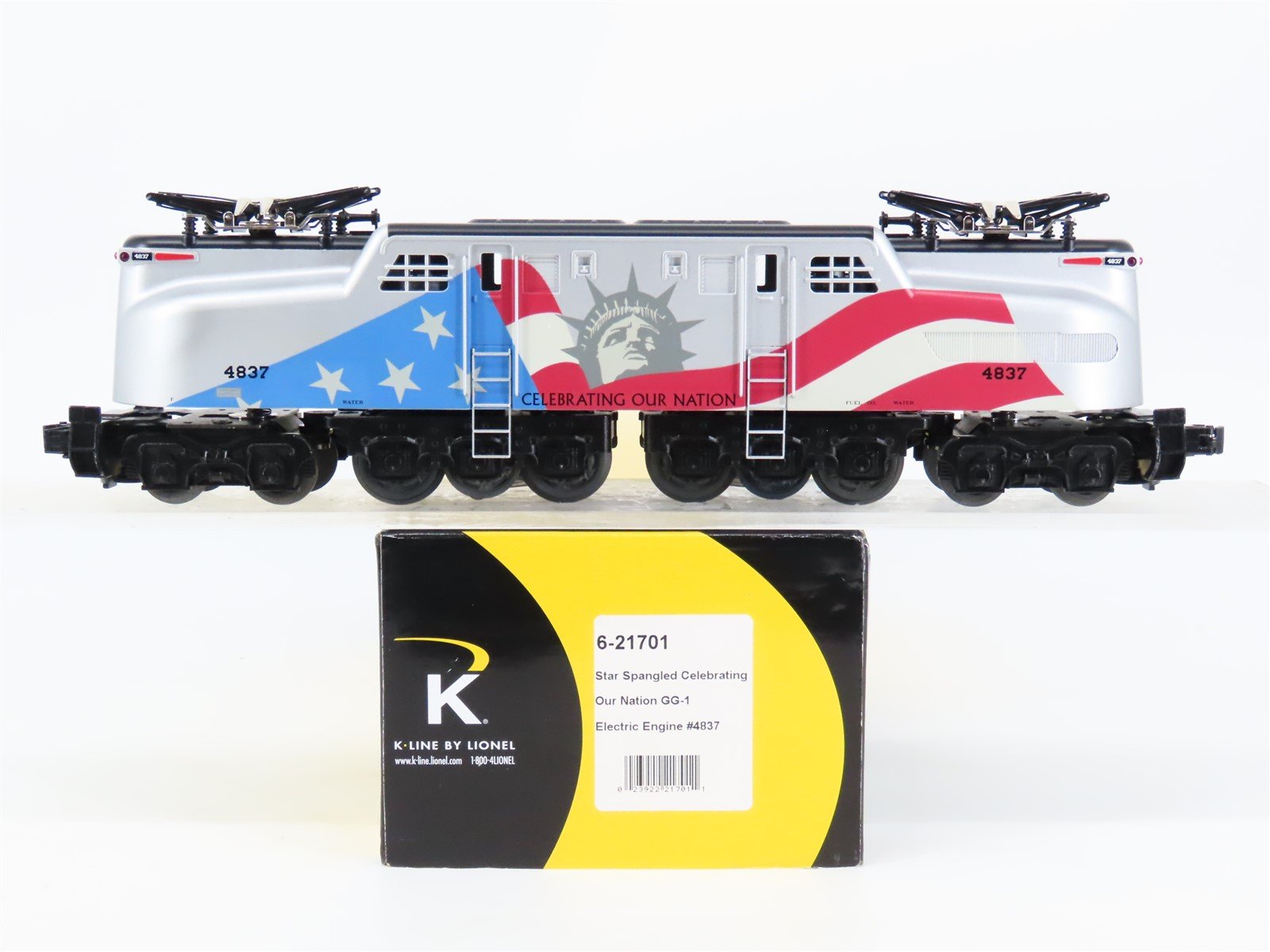 O Gauge 3-Rail K-Line 6-21701 Star Spangled GG1 Electric Locomotive #4837