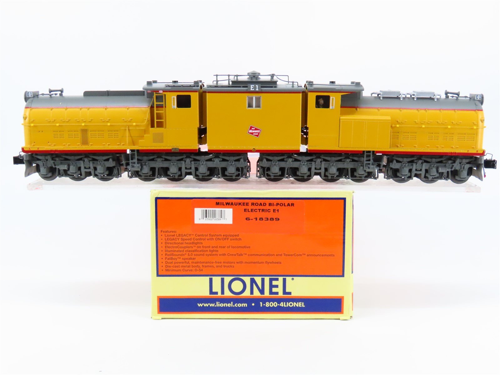 O Gauge 3-Rail Lionel 6-18389 MILW Milwaukee Road Bi-Polar Electric #E1 w/Legacy