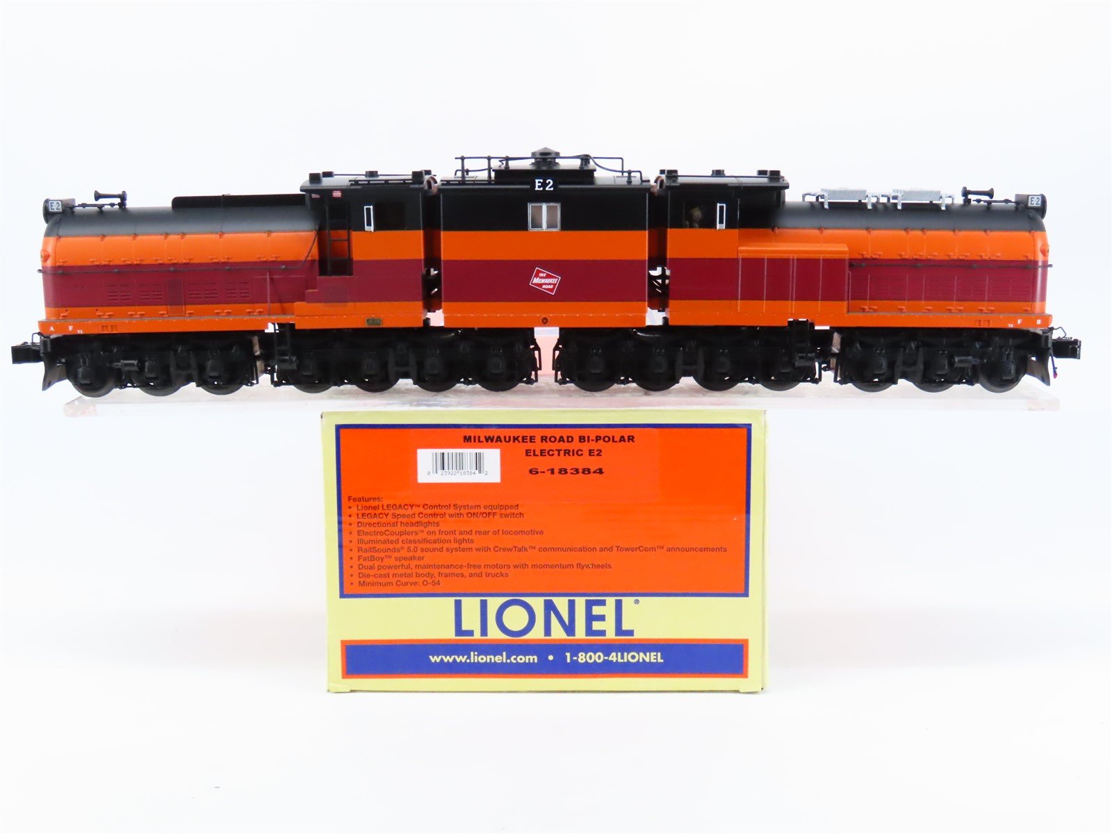 O Gauge 3-Rail Lionel 6-18384 MILW Milwaukee Road Bi-Polar Electric #2 w/Legacy