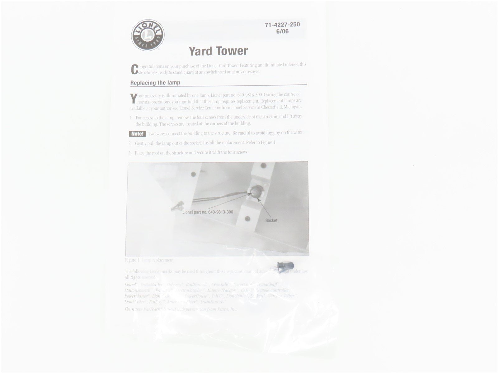 O 1/48 Scale Lionel 6-14227 Yard Tower