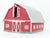 O 1/48 Scale MTH RailKing 30-9072 Red Barn w/ White Trim