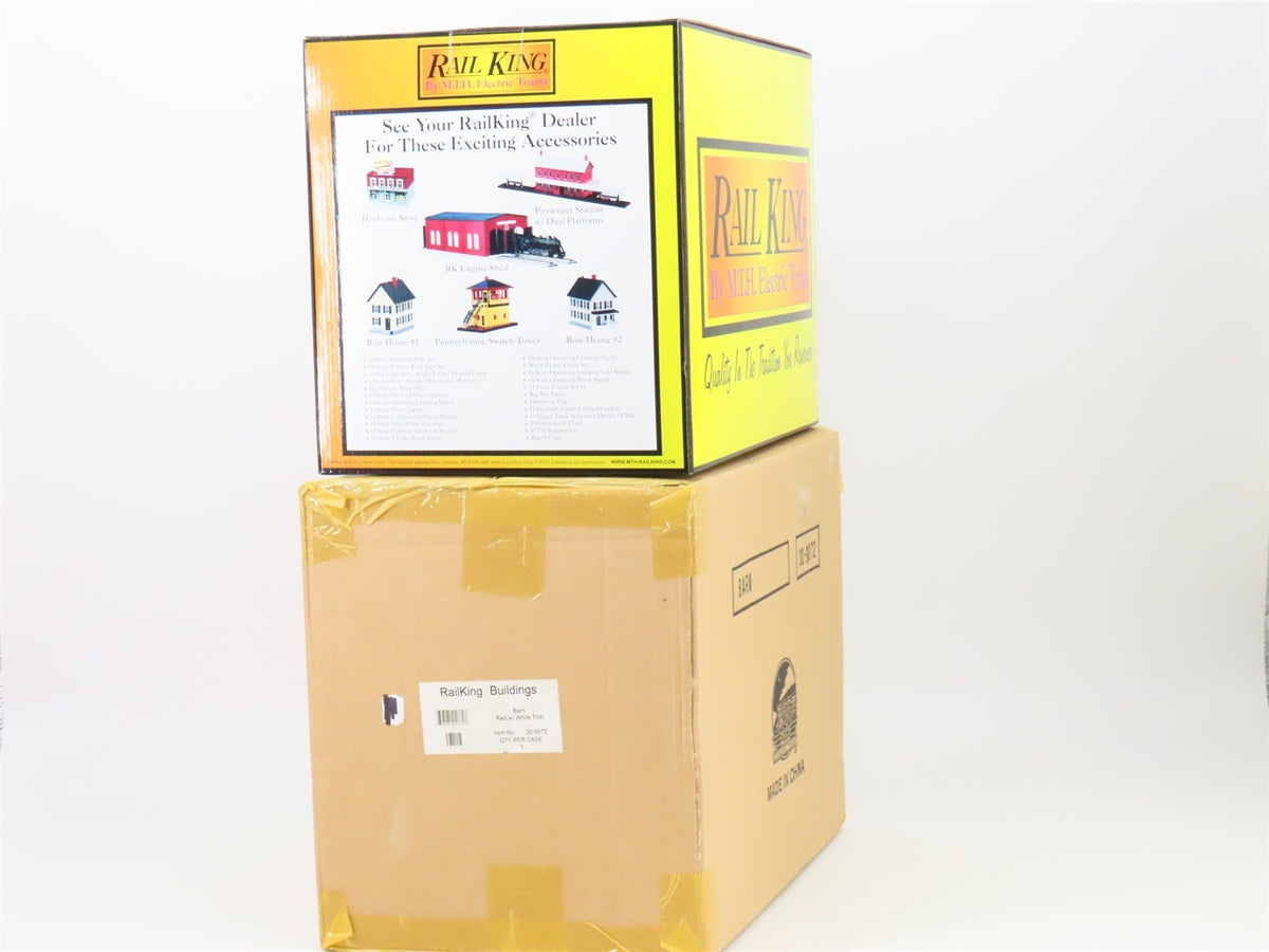 O 1/48 Scale MTH RailKing 30-9072 Red Barn w/ White Trim