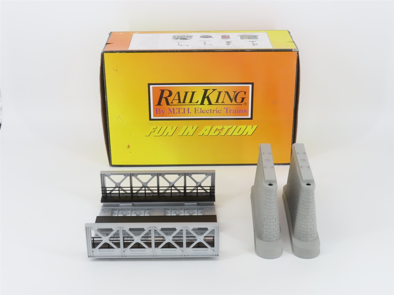 O 1/48 Scale MTH Rail King 40-1108 2-Track Silver Girder Bridge
