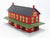 O 1/48 MTH Rail King 30-90094 Dark Red Stone Passenger Station W/ Dual Platforms
