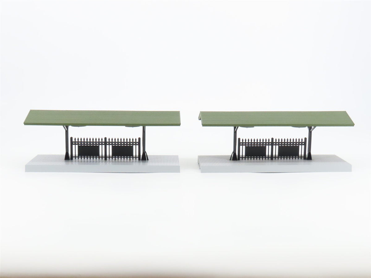 O 1/48 MTH Rail King 30-90094 Dark Red Stone Passenger Station W/ Dual Platforms