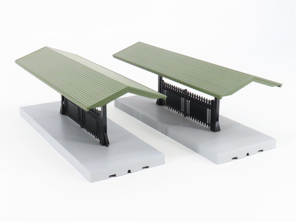 O 1/48 MTH Rail King 30-90094 Dark Red Stone Passenger Station W/ Dual Platforms