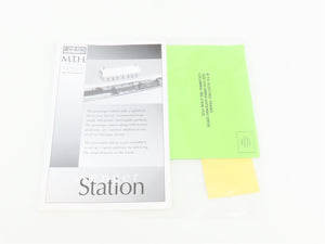 O 1/48 MTH Rail King 30-90094 Dark Red Stone Passenger Station W/ Dual Platforms
