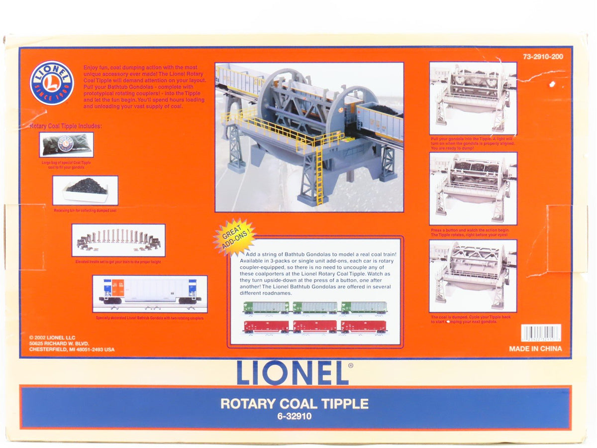 O 1/48 Scale Lionel 6-32910 Rotary Coal Tipple w/Gondola