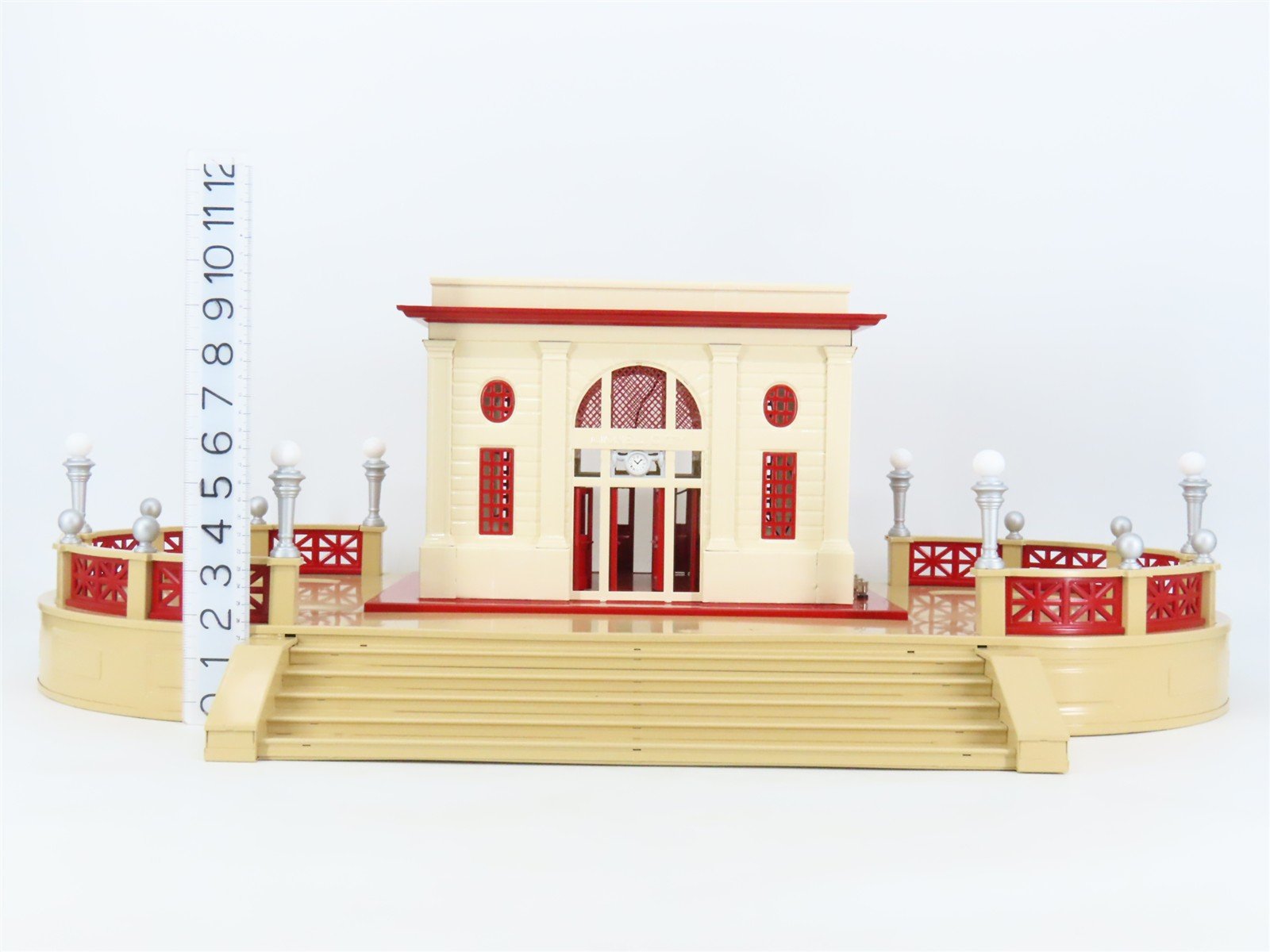 O Scale Lionel 6-34114 Tinplate MLR Station & Terrace (Late Version) Buildings