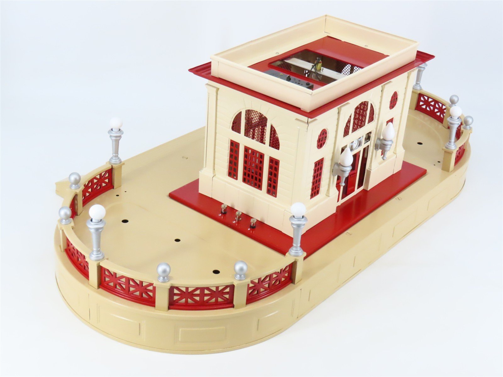 O Scale Lionel 6-34114 Tinplate MLR Station & Terrace (Late Version) Buildings