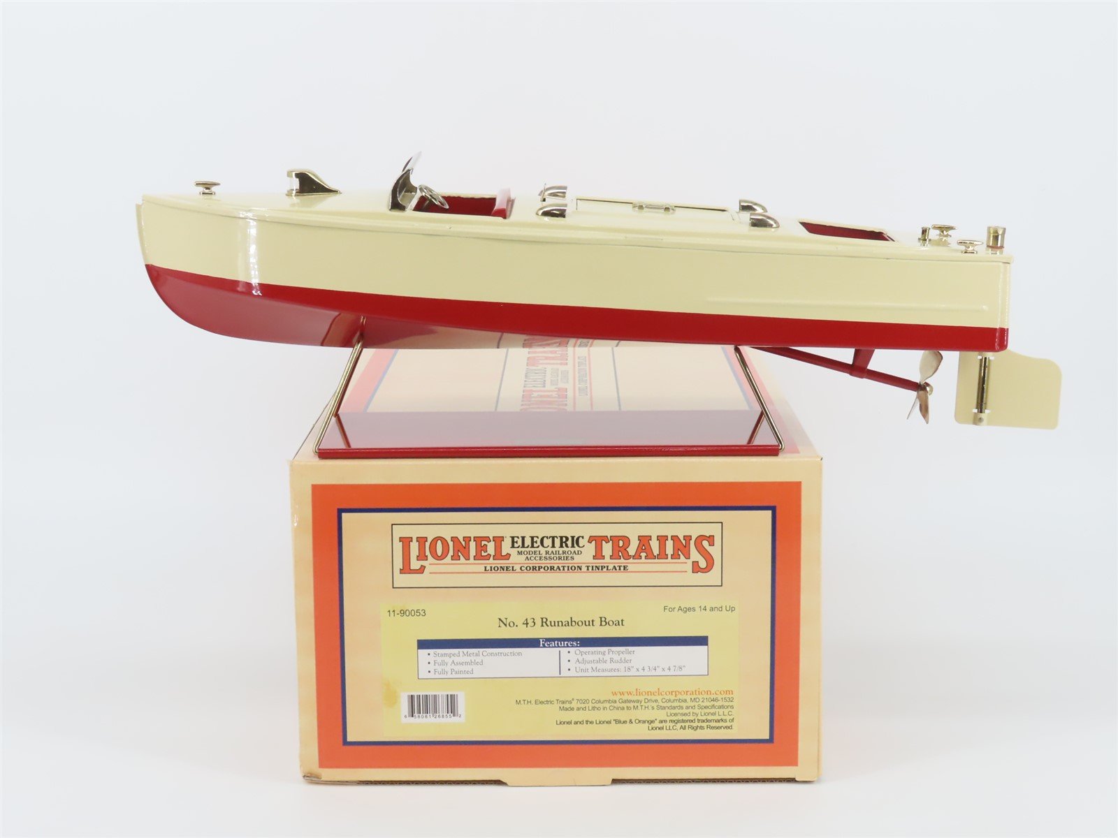Standard Gauge Lionel 11-90053 #43 Metal Runabout Boat