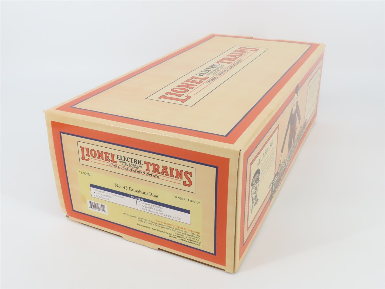 Standard Gauge Lionel 11-90053 #43 Metal Runabout Boat