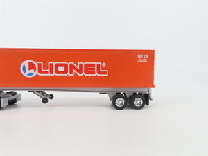 O 1/48 Scale Lionel 6-12725 Lionel Diecast Tractor w/ Plastic Trailer #12725