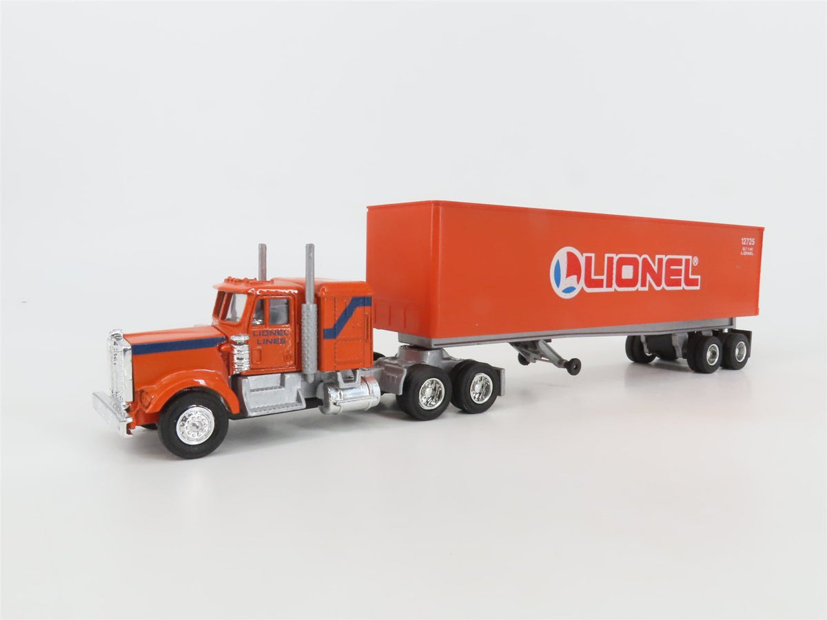O 1/48 Scale Lionel 6-12725 Lionel Diecast Tractor w/ Plastic Trailer #12725