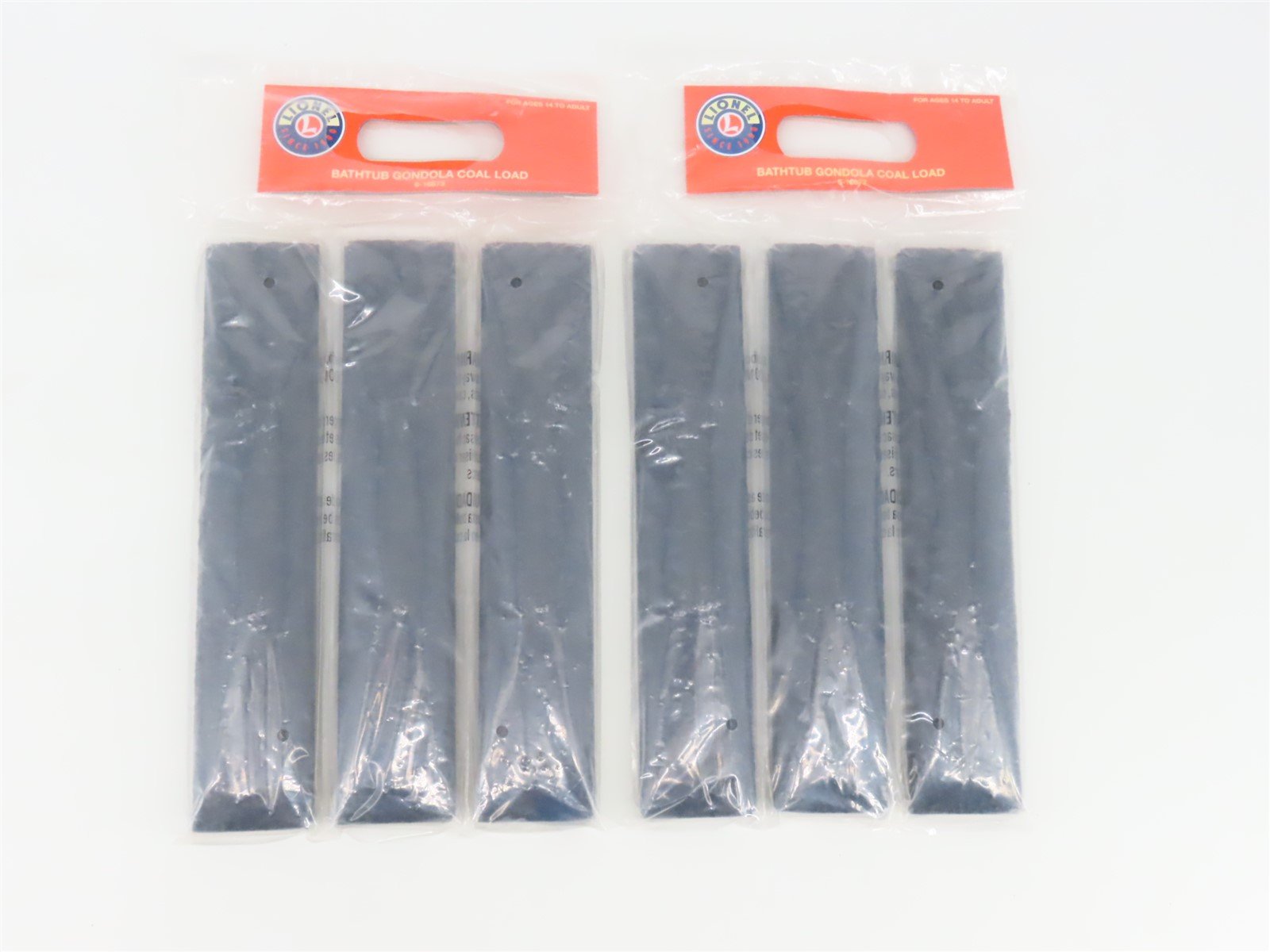 LOT of 2 O 1/48 Scale Lionel 6-16873 Bathtub Gondola Coal Load 3-Packs - Sealed