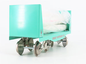 Standard Gauge McCoy 292 GN Great Northern Bulkhead Flat Car w/ Pipe Load