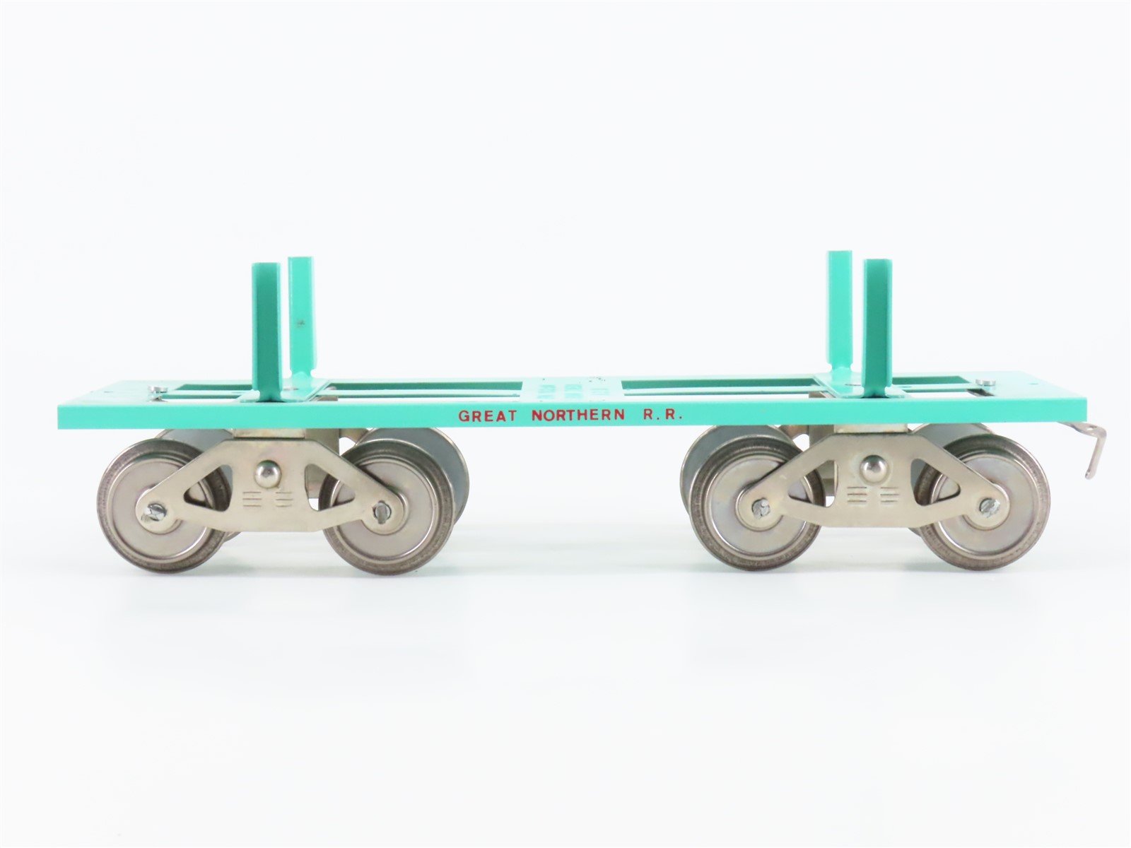 Standard Gauge McCoy GN Great Northern Railroad Flat Car w/ Wood Load