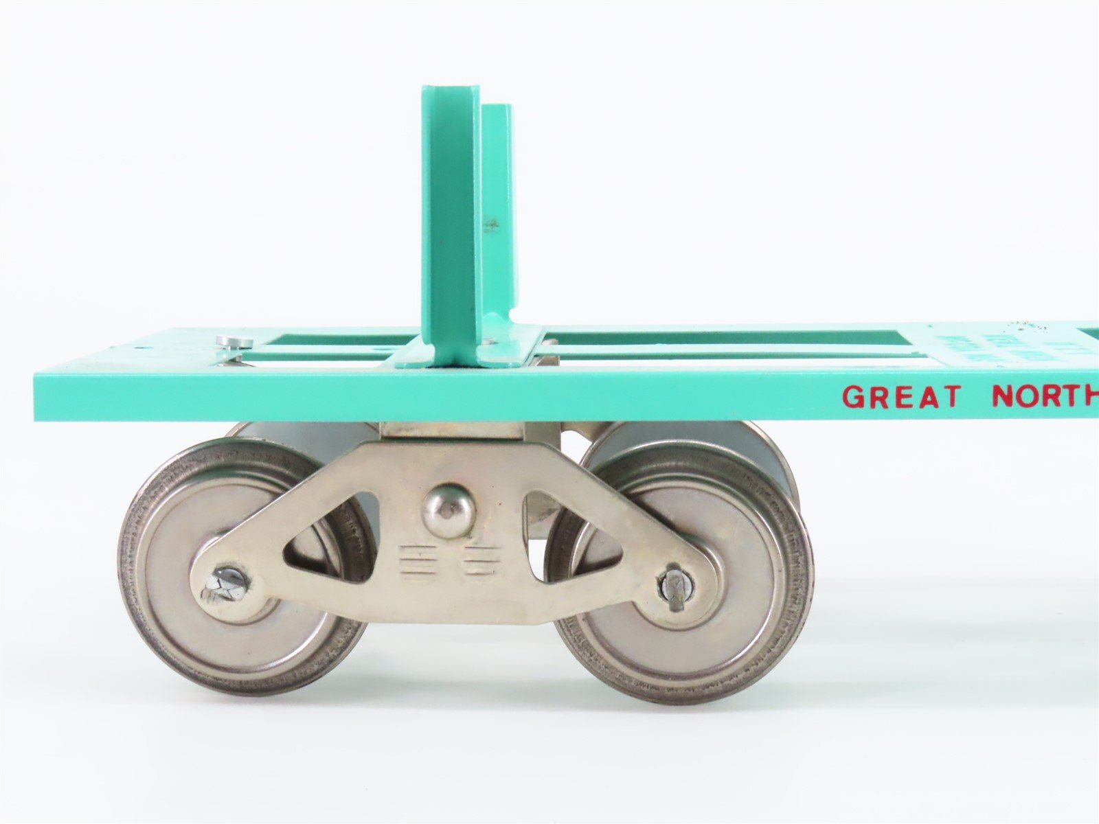 Standard Gauge McCoy GN Great Northern Railroad Flat Car w/ Wood Load