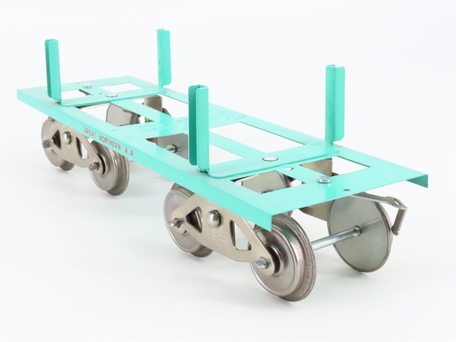 Standard Gauge McCoy GN Great Northern Railroad Flat Car w/ Wood Load