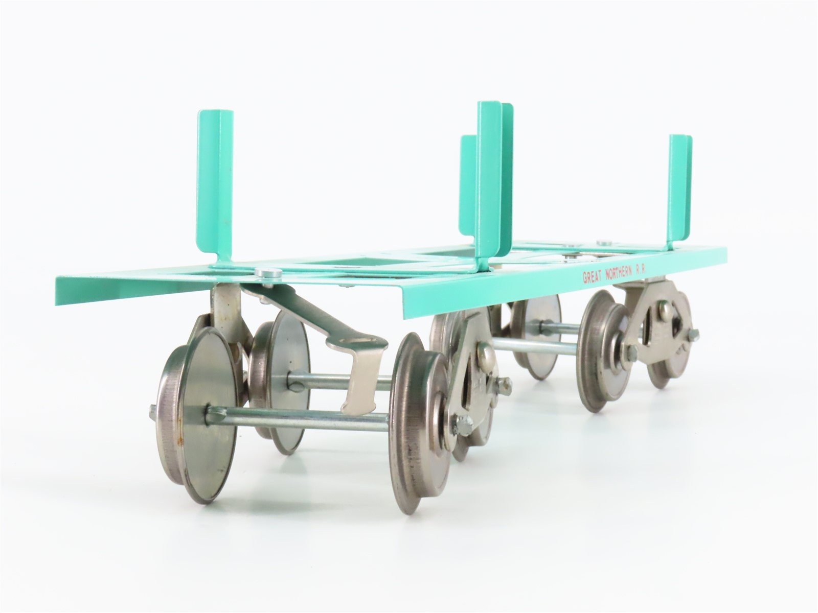 Standard Gauge McCoy GN Great Northern Railroad Flat Car w/ Wood Load