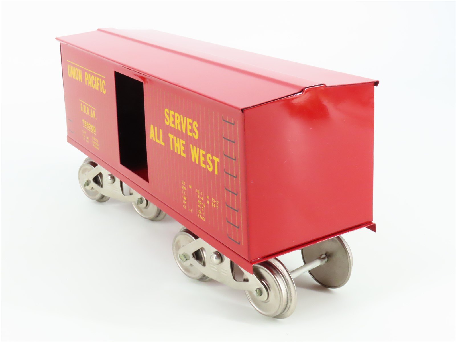 Standard Gauge McCoy OWR&N Union Pacific Single Door Box Car #189200