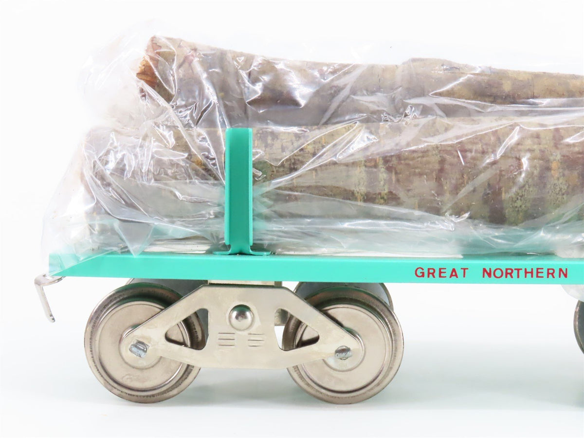 Standard Gauge McCoy 291 GN Great Northern Railroad Flat Car w/ Wood Load