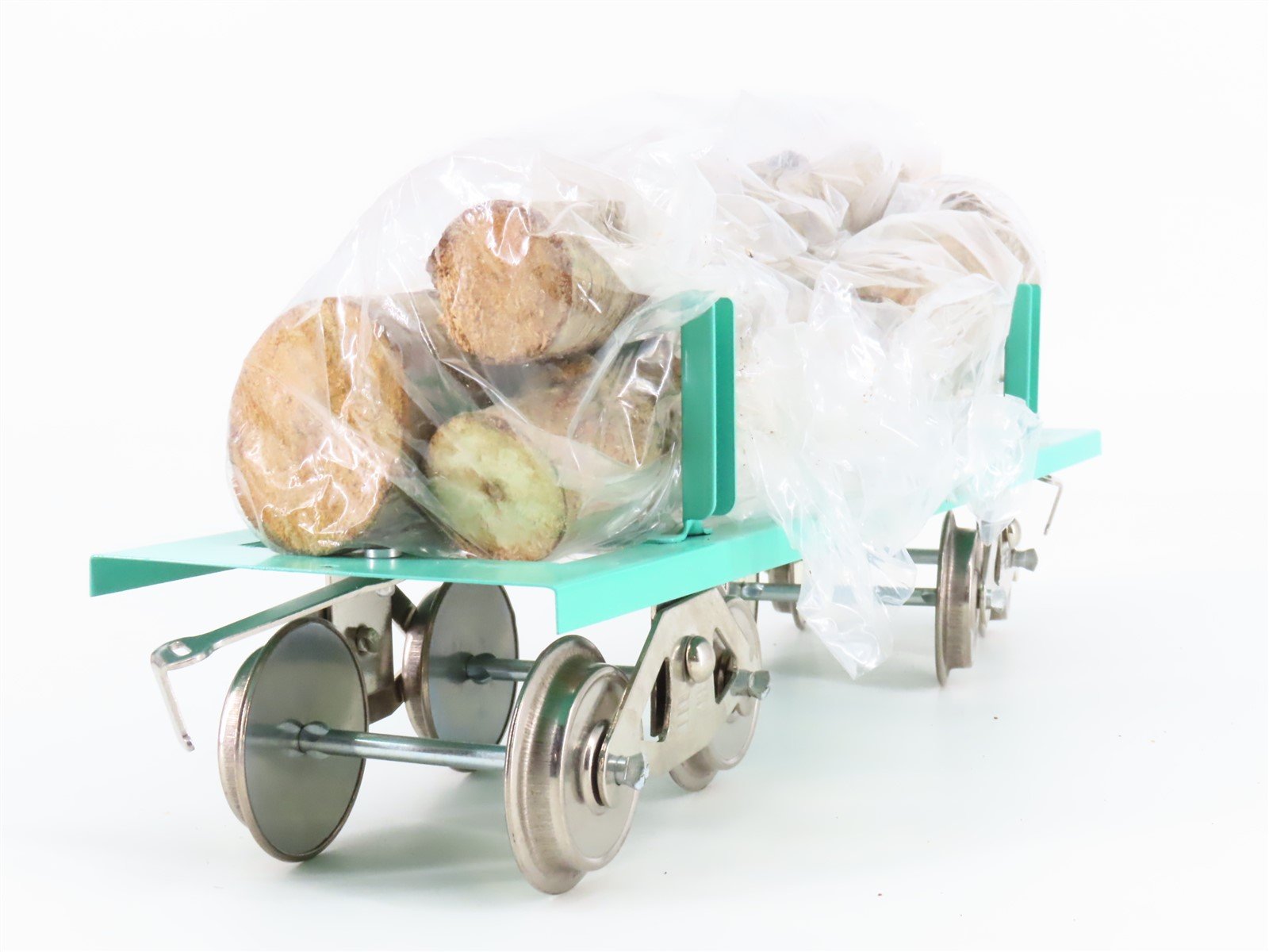 Standard Gauge McCoy 291 GN Great Northern Railroad Flat Car w/ Wood Load