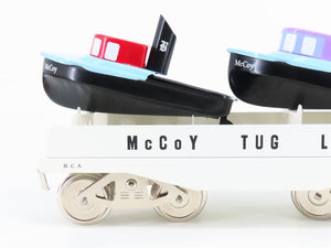 Standard Gauge McCoy Tug Lines Flat Car w/ 2 Boats