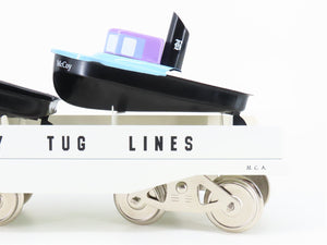 Standard Gauge McCoy Tug Lines Flat Car w/ 2 Boats