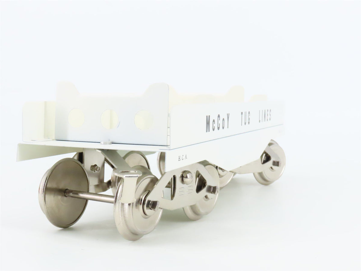Standard Gauge McCoy Tug Lines Flat Car w/ 2 Boats
