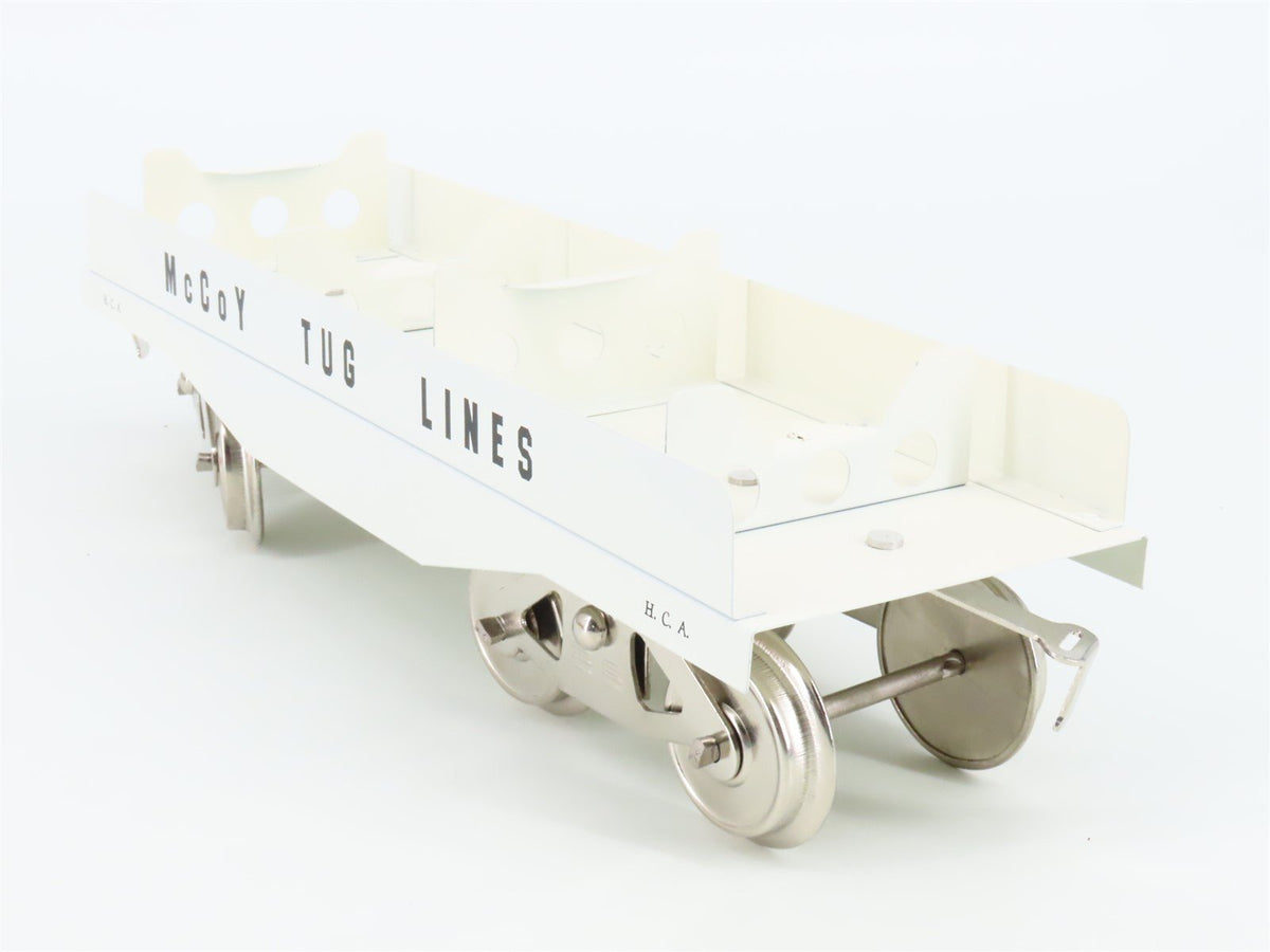 Standard Gauge McCoy Tug Lines Flat Car w/ 2 Boats