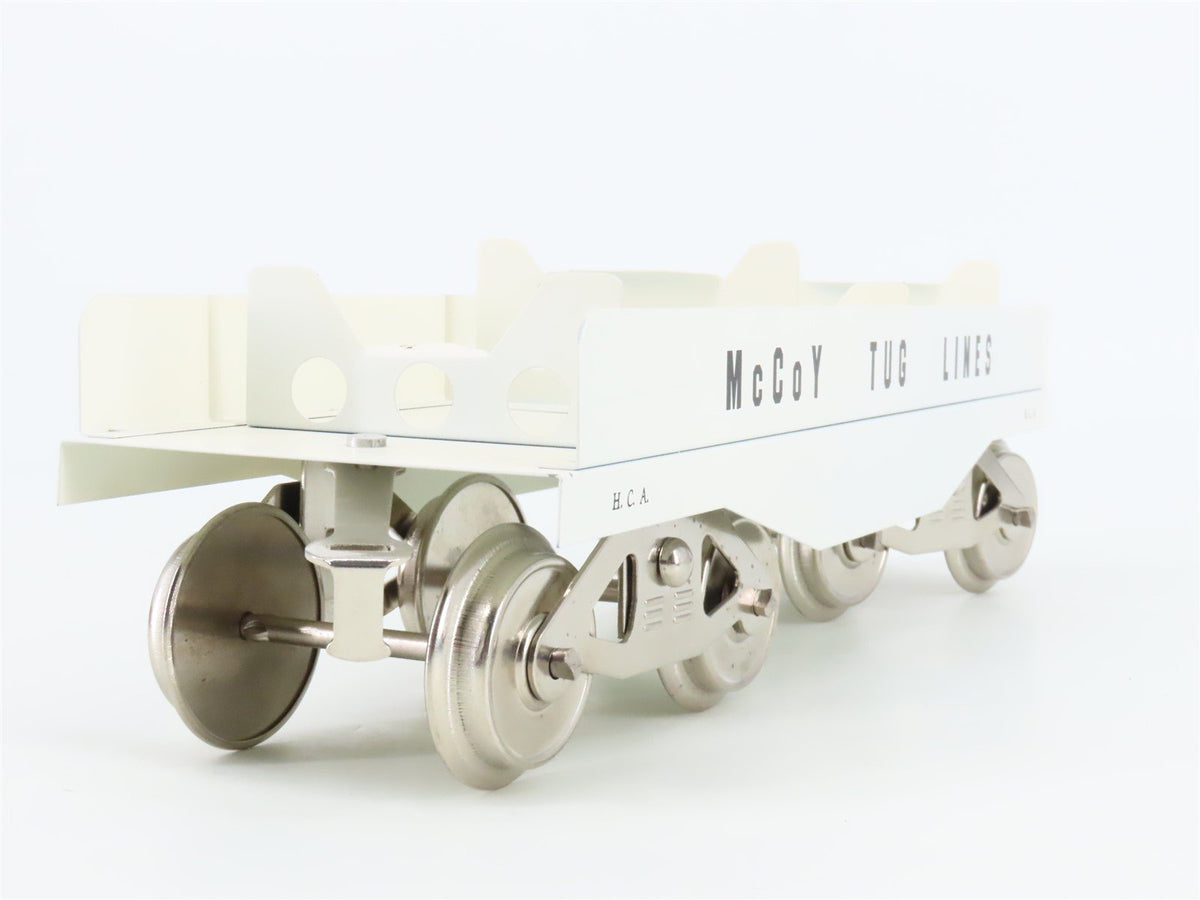 Standard Gauge McCoy Tug Lines Flat Car w/ 2 Boats