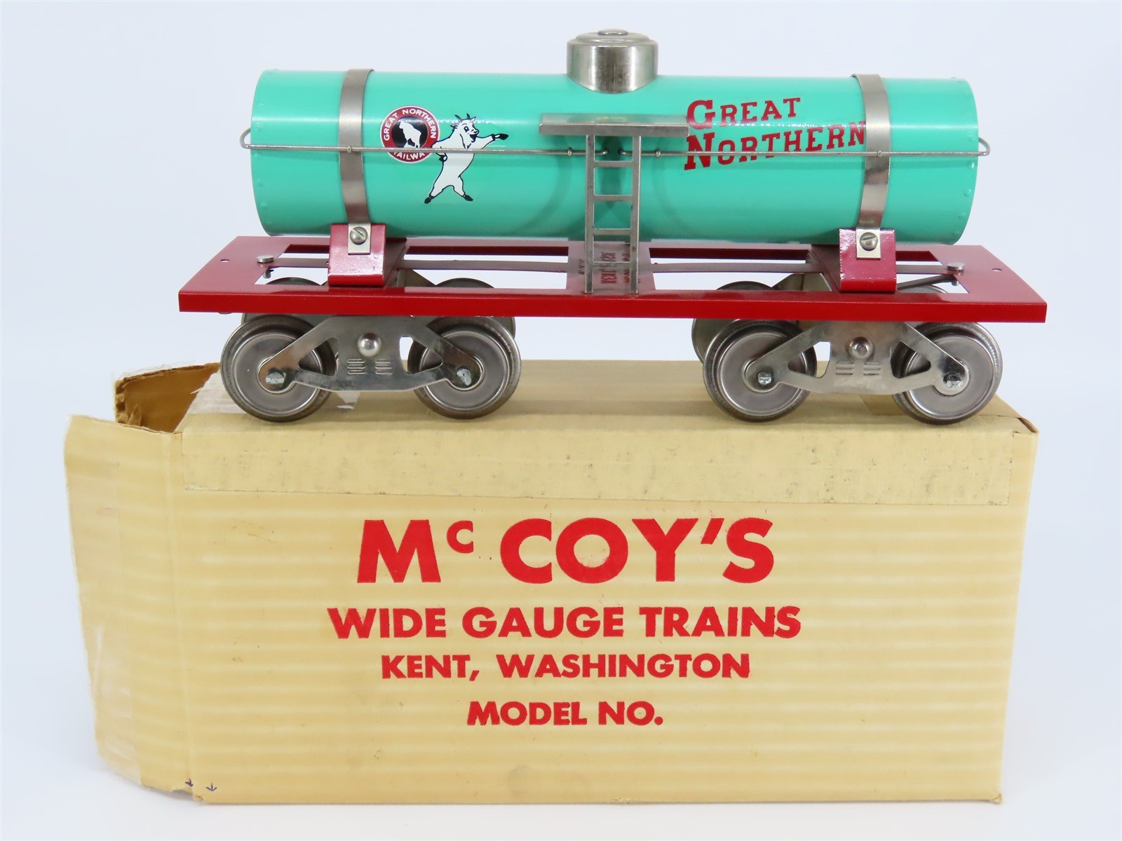 Standard Gauge McCoy 281 GN Great Northern Railway "Goat" Tank Car