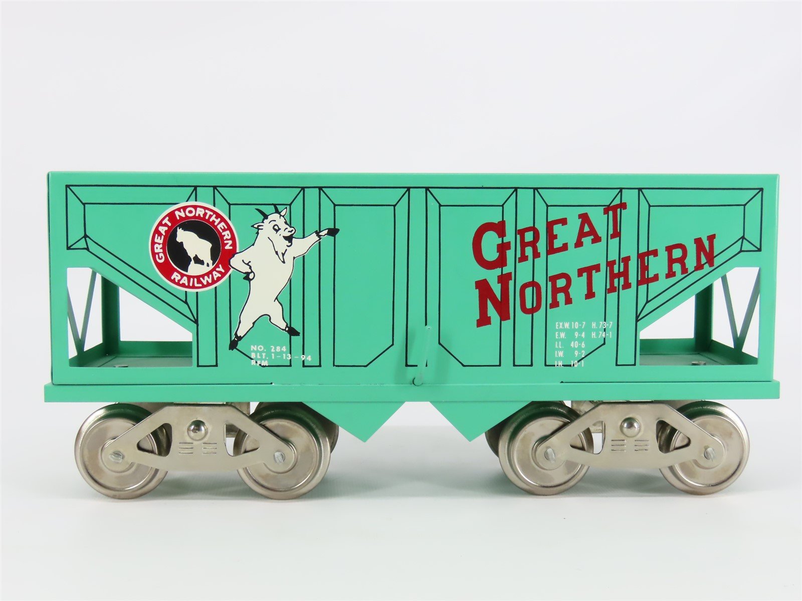 Standard Gauge McCoy 284 GN Great Northern Railway "Goat" 2-Bay Open Hopper
