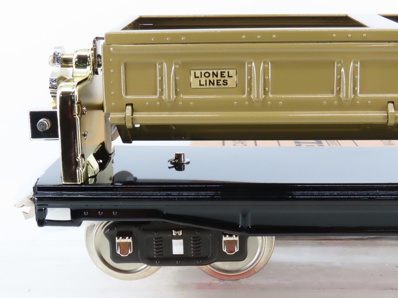 Standard Gauge Lionel 11-30036 Tinplate Dump Car #218 w/ Brass Trim