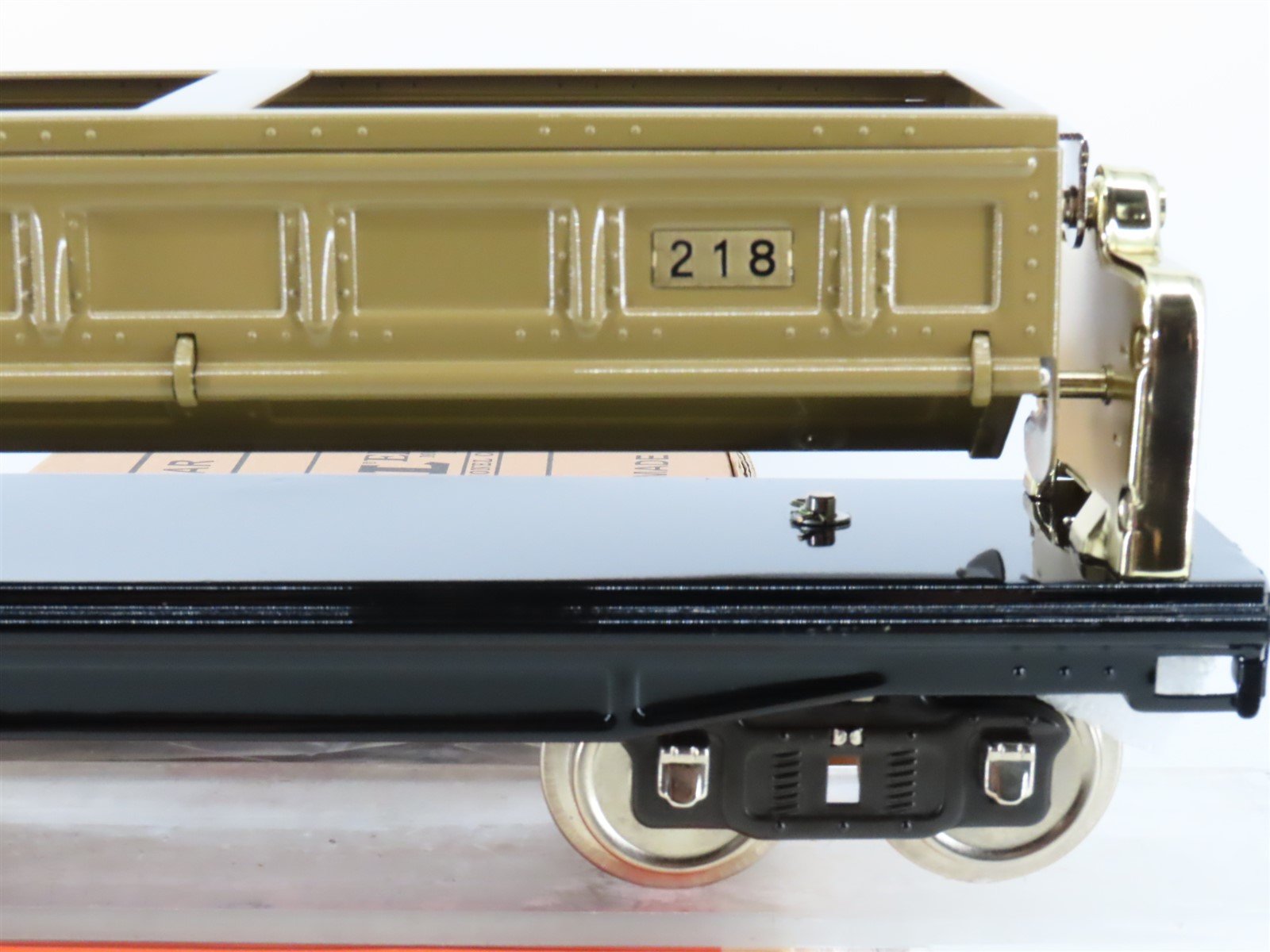 Standard Gauge Lionel 11-30036 Tinplate Dump Car #218 w/ Brass Trim