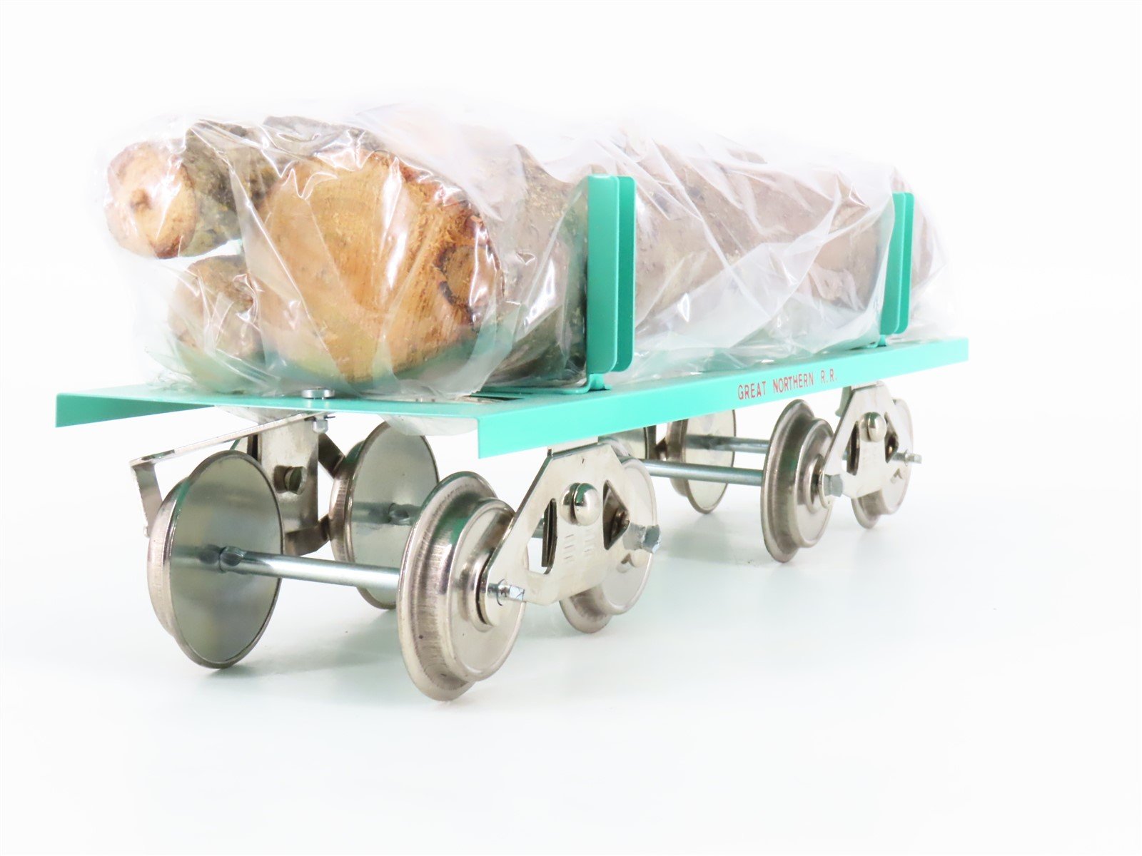 Standard Gauge McCoy No. 291 GN Great Northern Tinplate Log Car w/ Load