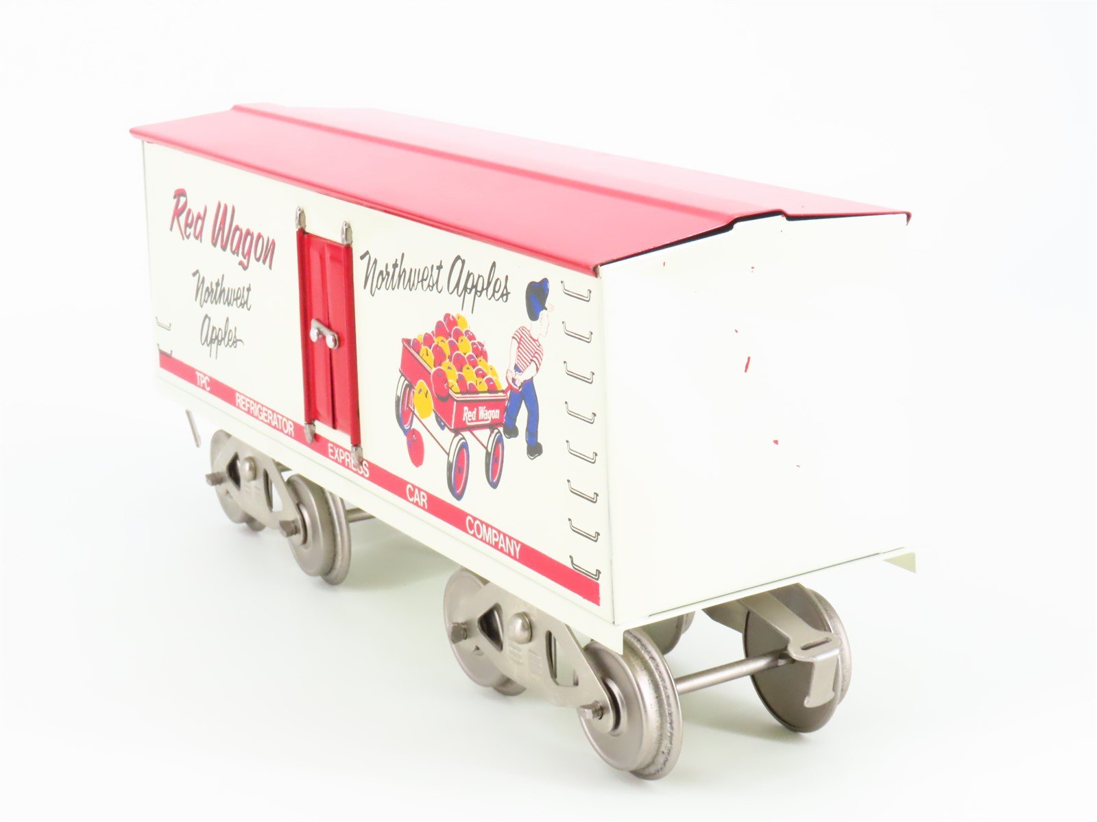 Standard Gauge McCoy No. 288 Red Wagon Northwest Apples Tinplate Reefer