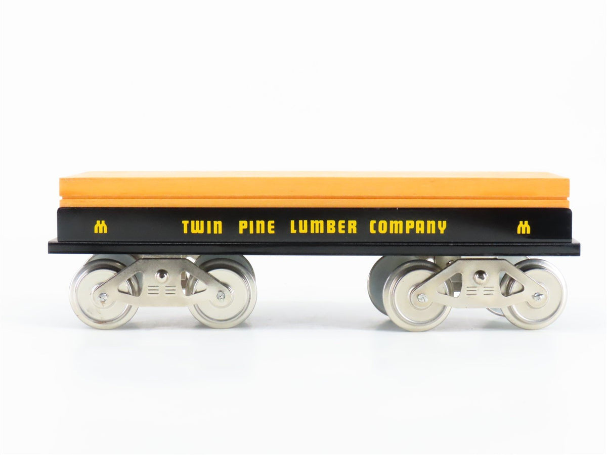 Standard Gauge McCoy No. 275 Twin Pine Lumber Company Tinplate Flat Car w/ Load