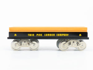Standard Gauge McCoy No. 275 Twin Pine Lumber Company Tinplate Flat Car w/ Load
