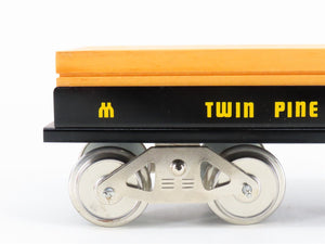 Standard Gauge McCoy No. 275 Twin Pine Lumber Company Tinplate Flat Car w/ Load